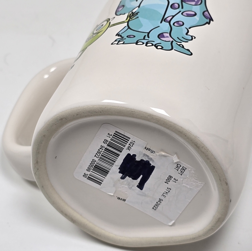 Rae Dunn Disney Monsters Inc Scream Team Mug Green Interior New - Picture 4 of 5